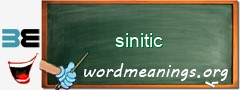 WordMeaning blackboard for sinitic